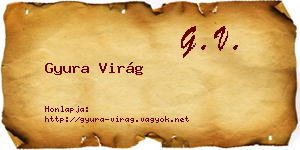 Gyura Virág névjegykártya